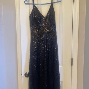 Long black Sequin dress